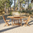 Capri - Solid acacia folding garden table with extra leaf