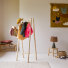 Kilim - Single children’s clothes rail in solid teak