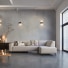Lars - Right-hand corner sofa in ecru fabric, 295 x 185 cm, 5 seats