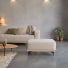 Lars - Footstool in ecru fabric