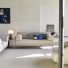 Finn - Sofa in ecru fabric, 3 seats
