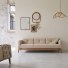 Bjorn - Solid oak and ecru wool 3-seater sofa