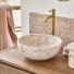 Elea - Vasque ronde en terrazzo premium pink ∅ 32 cm