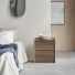 Arto - Comodino in legno di noce massello, 2 cassetti