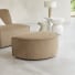 Dario - Camel-coloured fabric footrest