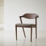 Guido - Silla de teca oscura maciza y tela