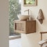 Lila - Bathroom cabinet in solid acacia - 50 cm