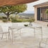 Gaby - Rectangular garden table in metal cream - seats 4-6