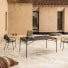 Gaby - Rectangular garden table in black metal, seats 4–6
