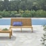 Teo - Niedrige Gartenbank aus massivem Teakholz