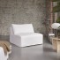 Nils - Modulaire loungestoel in wit linnen