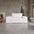 Nils - Sillón modular de lino blanco