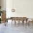 Esmée - Mesa extensible de madera maciza de nogal 6-12 personas.