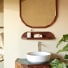 Jade - Mensola per il bagno in palissandro massello e marmo 60 cm