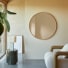 Fanie - Round oak mirror 90x90 cm