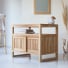 Colonial - Meuble de rangement en teck massif 90 cm