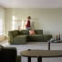 Dario - Modul-Ecksofa mit grünem Stoffbezug, 4–5 Sitzplätze