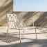 Gaby - Fauteuil bas de jardin en métal cream