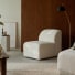 Vénus - Modulaire stoffen fauteuil in écru, klein model