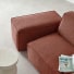 Dario - Accoudoir modulable en tissu acajou