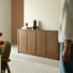 Jane - Buffet en teck massif foncé 160 cm