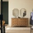 Emily - Mueble de baño de pino macizo y piedra 160 cm