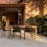 Téo - Garden Set in solid teak and black metal, 6 seats