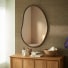 Dim - Miroir de salle de bain en mindi 100x70 cm