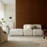 Vénus - Banquette modulable en tissu écru, 2 places