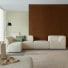 Vénus - Modulares 5-6 Sitzer-Sofa aus Ecru-Stoff
