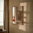 Galyno - Espejo decorativo de entrada de palisandro 75x45 cm