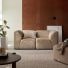 Vénus - Sofa aus Stoff in Taupe mit Armlehnen, 2-Sitzer