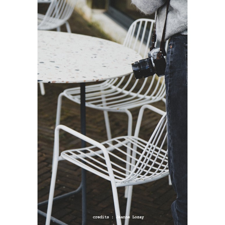 Arty - Fauteuil de jardin en métal white