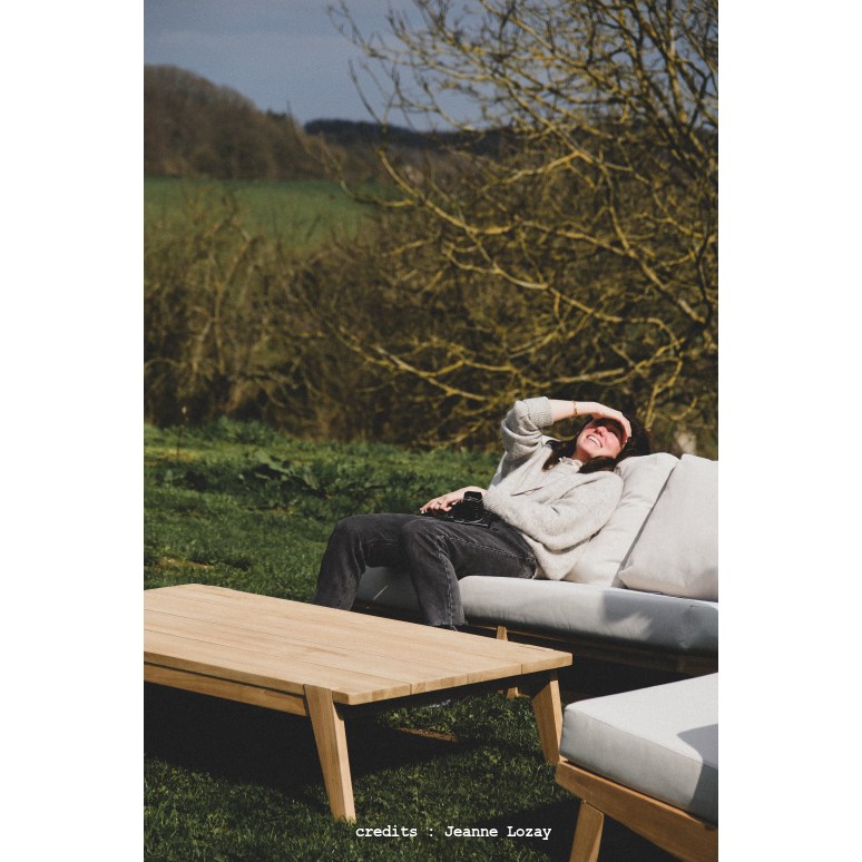 Olia - Lage tuintafel van massief teakhout