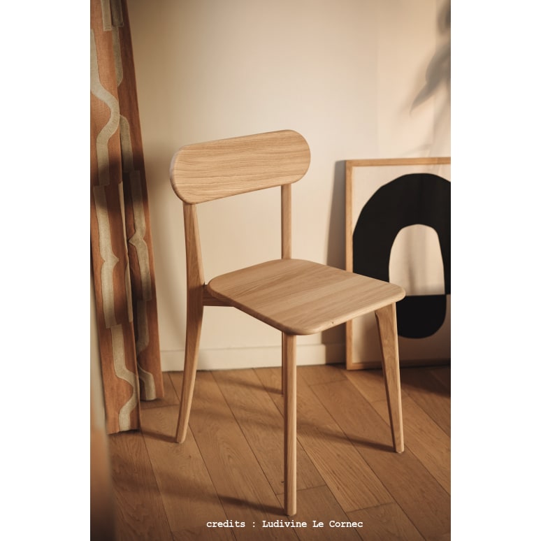 Abel - Silla de teca maciza