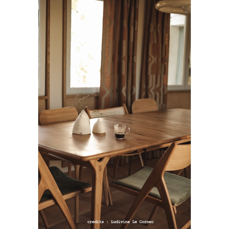 Clara - Table extensible en chêne massif 6-12 pers.