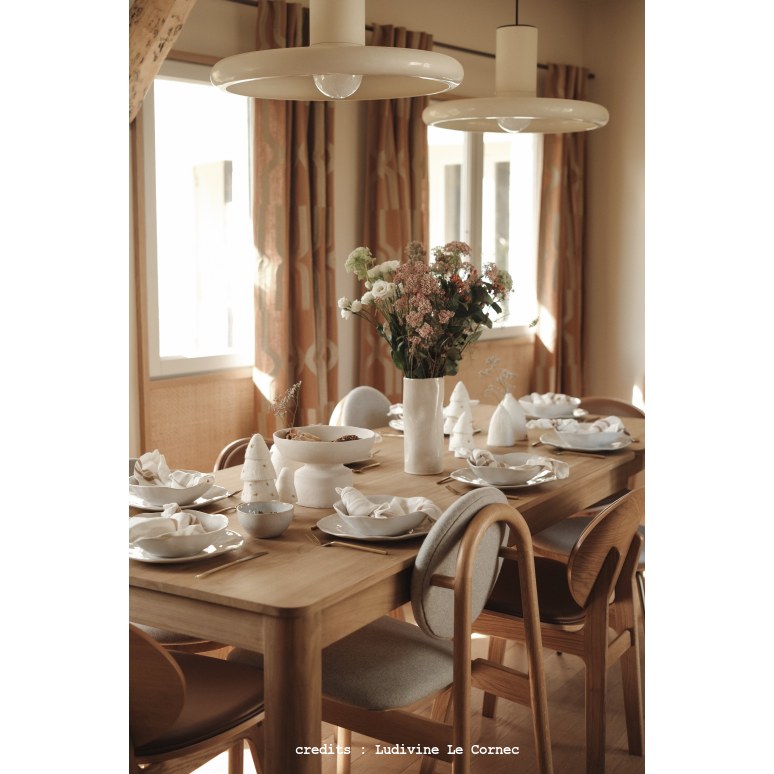 Léon - Table extensible en teck massif 8-10 pers.