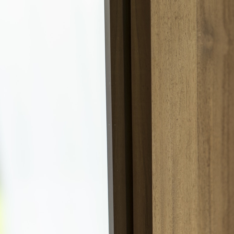 Square - Specchio in teak massello 200x90 cm