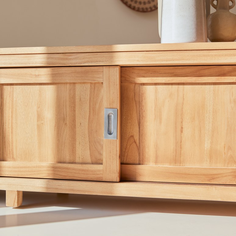 Coffee Tek - TV unit in solid teak - 180 cm