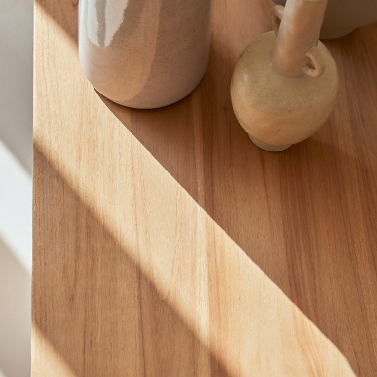 Coffee Tek - Mueble para TV de teca maciza de 180 cm