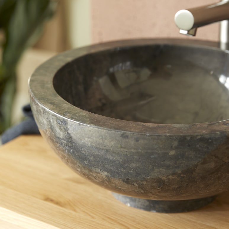 Bahya - Lavabo redondo de mármol