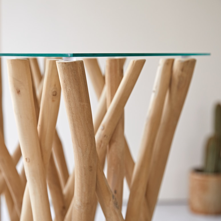 River - Console in solid teak