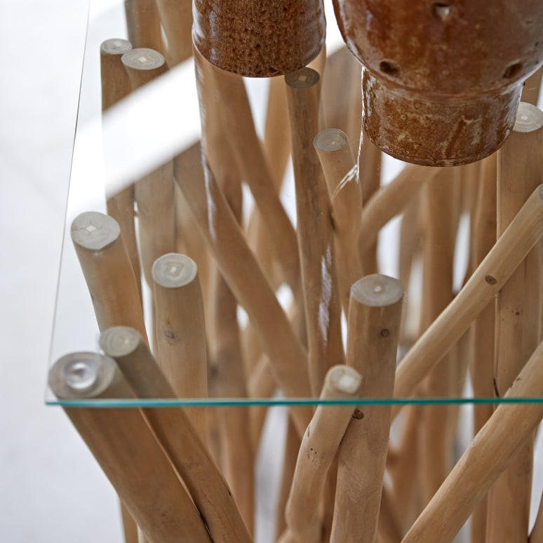 River - Consola de teca maciza