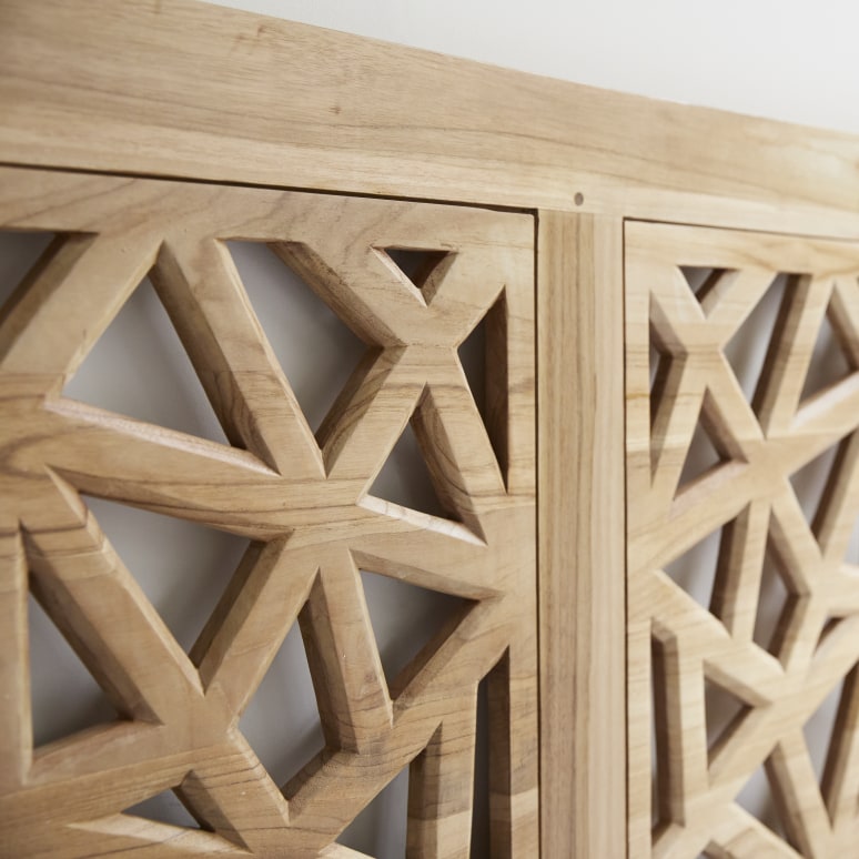 Gentong - Testiera del letto in teak massello 210 cm