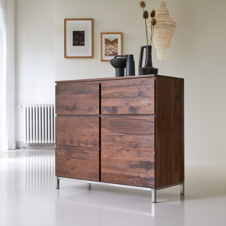 Nova - Credenza in legno di palissandro massello 100 cm
