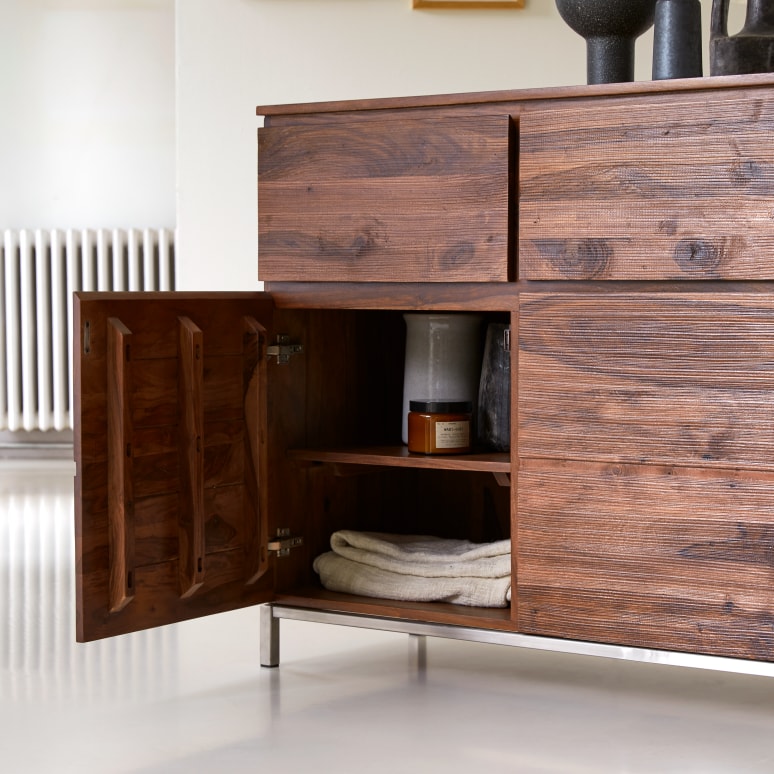 Nova - Sideboard in solid sheesham, 100 cm