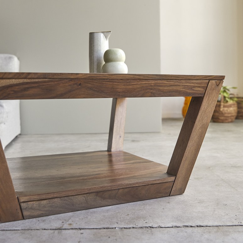 Villa - Table basse en palissandre massif