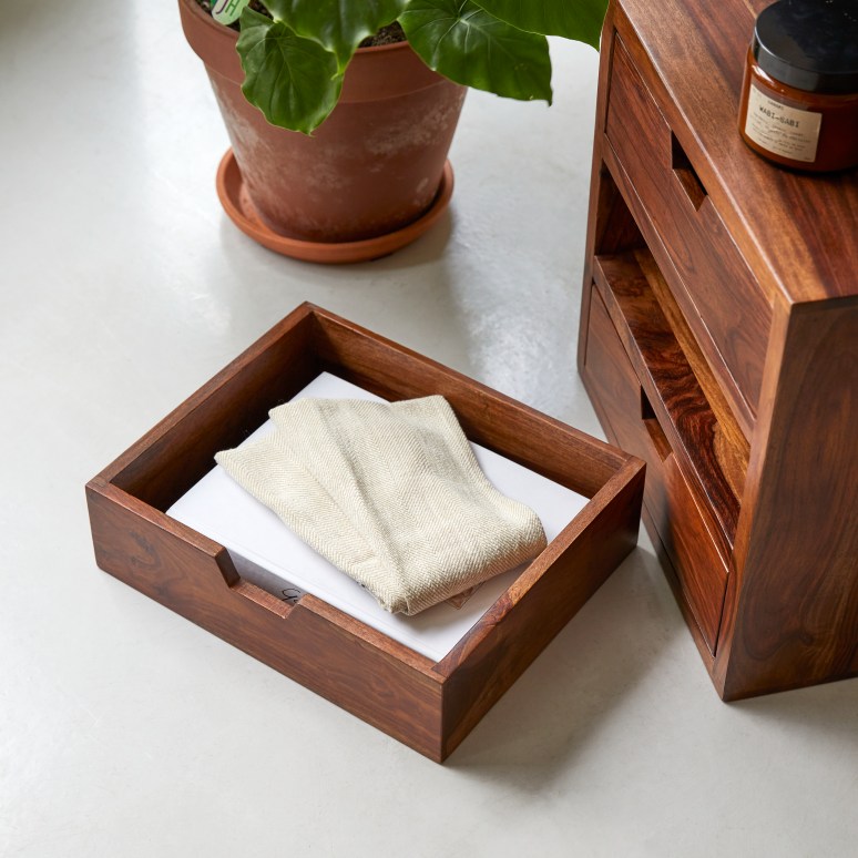 Kwarto - Modulo in legno di palissandro massello con 3 cassetti