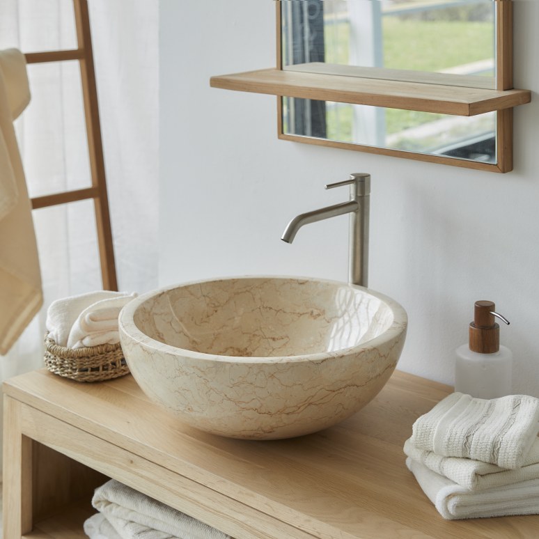 Ibyza - Cream Marble Bathroom Sink