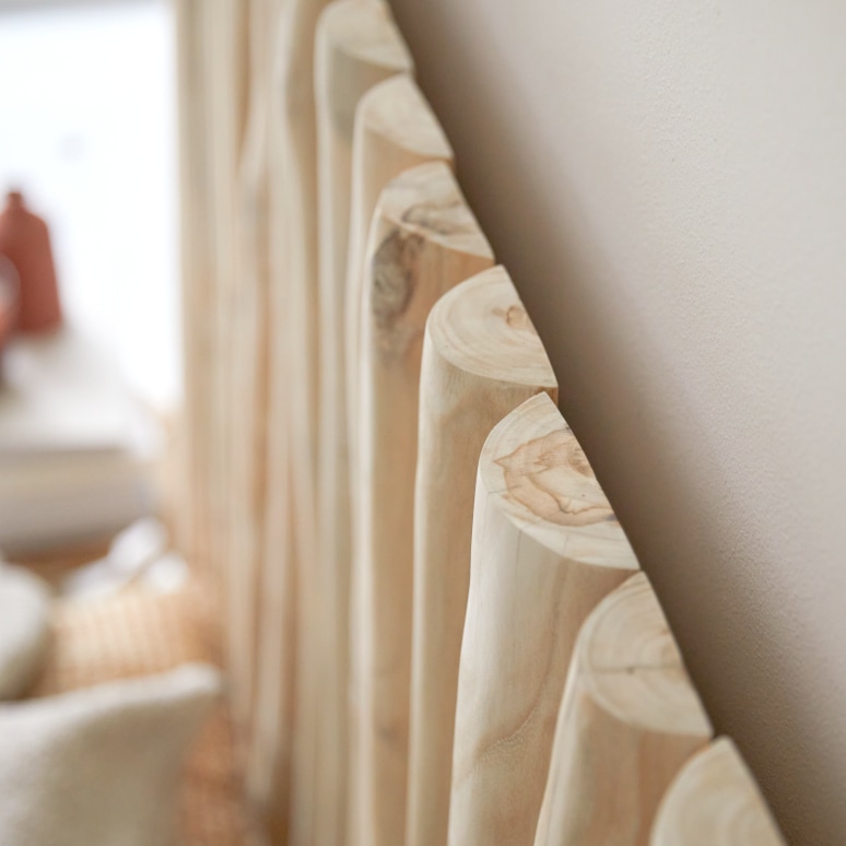 River - Testiera in teak massello 180 cm